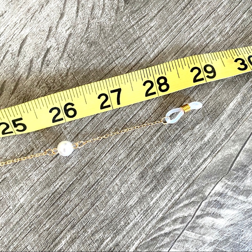 Pearl Sunglasses Chain Strap Gold Glasses Lanyard - Picture 4 of 4